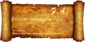 Füller Aszpázia névjegykártya